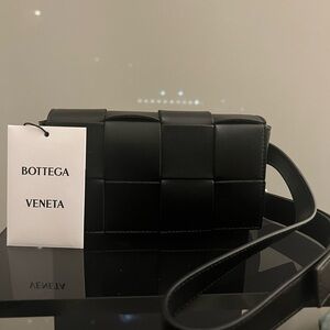 Bottega Veneta Black Cassette Belt Bag